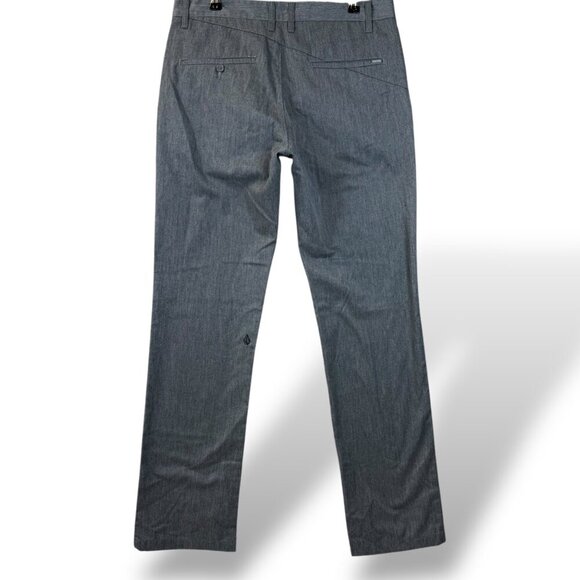 Volcom Pants Mens Sz 32 Charcol Grey Frickin Modern Chino Straight Leg Workwear - Picture 7 of 14